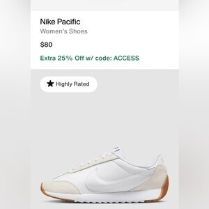 Nike Pacific woman’s White Sneakers in Box